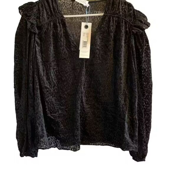 TANYA TAYLOR Lucy Devore Pullover Top Size L - Picture 1 of 5